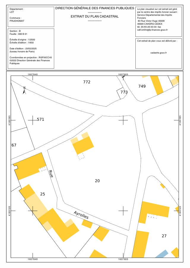 Plan cadastral